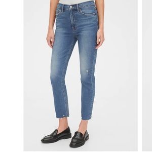 Gap High Rise Distressed Vintage Slim Jeans Sz 30L